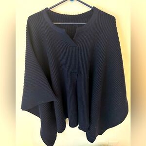 Jenni Kanye Wool Cape, navy